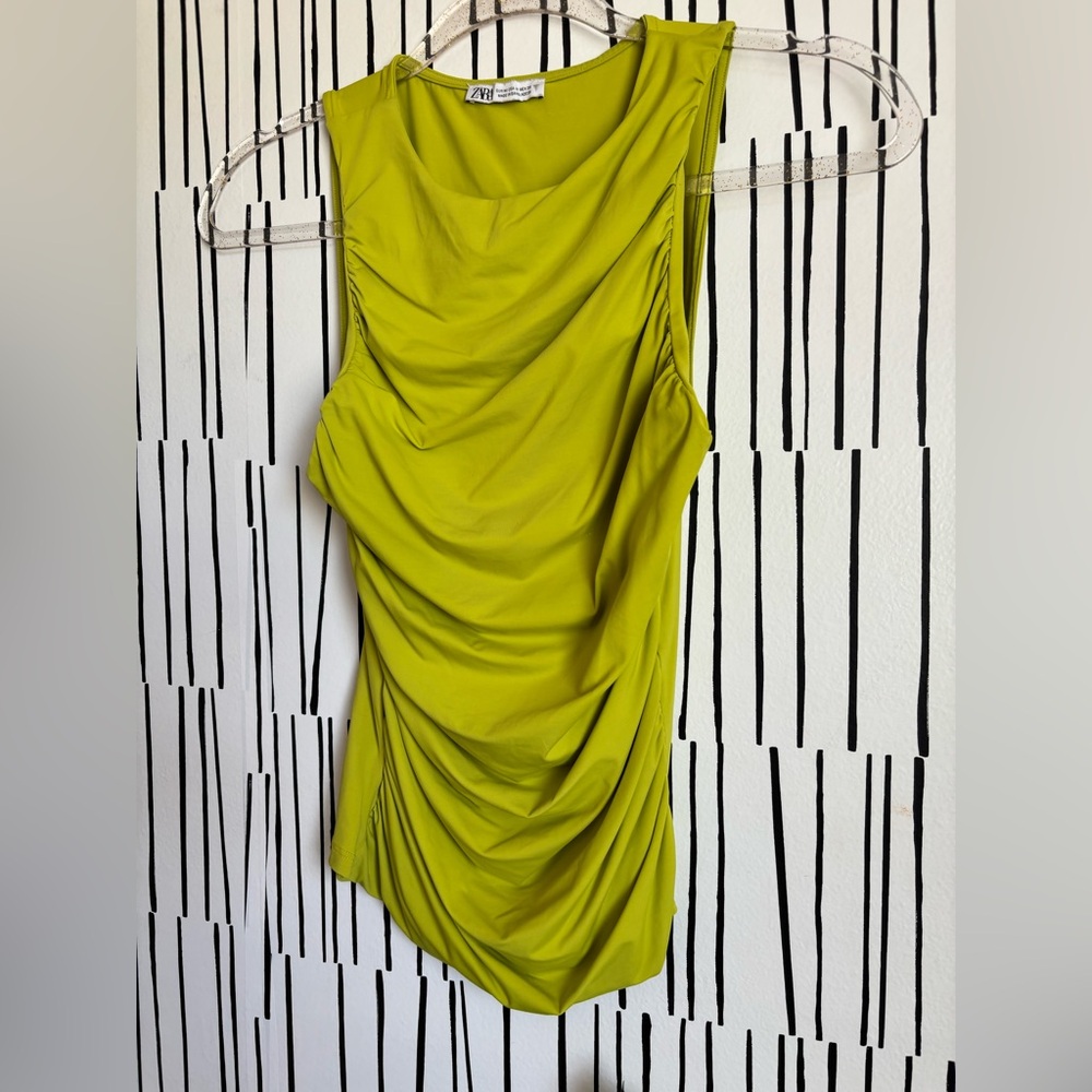 Zara Green Sleeveless Top